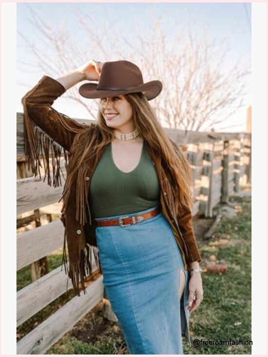 Western Cowboy Hat with Buckle Detailing Wide Brim Unisex